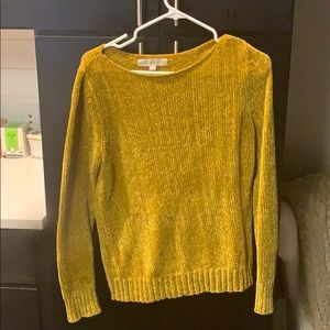 Mustard Chenille Sweater, Loft Small